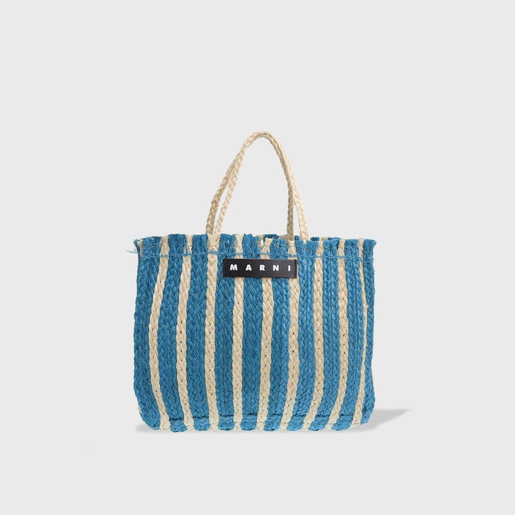 MARNI ストライプ トートバッグ 即日国内発送 マルニ フラワーカフェ ストライプ トート バッグ