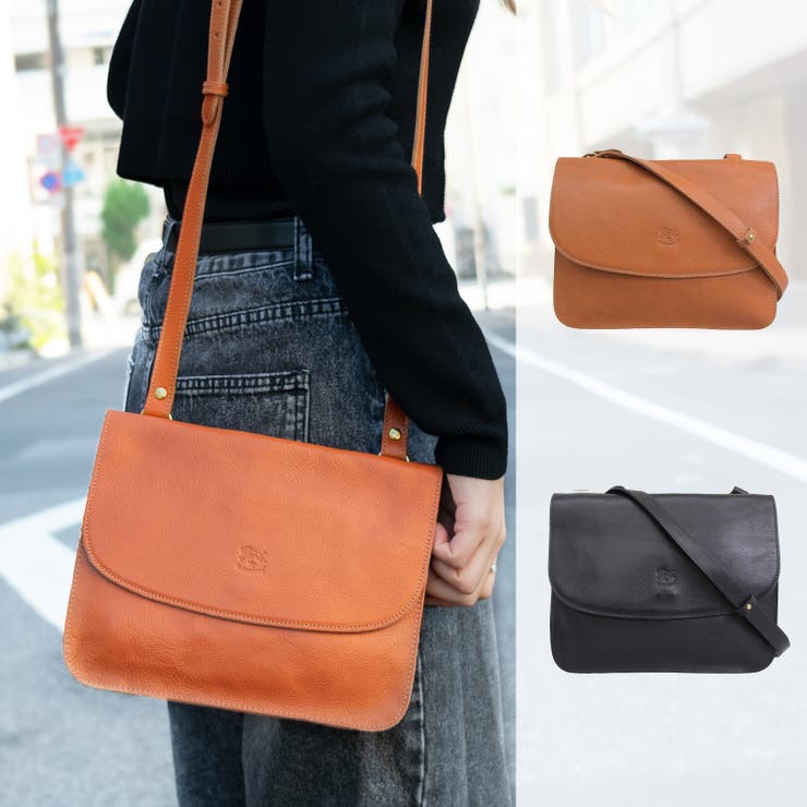 IL BISONTE イルビゾンテ 斜めがけ ショルダー バッグ レザー