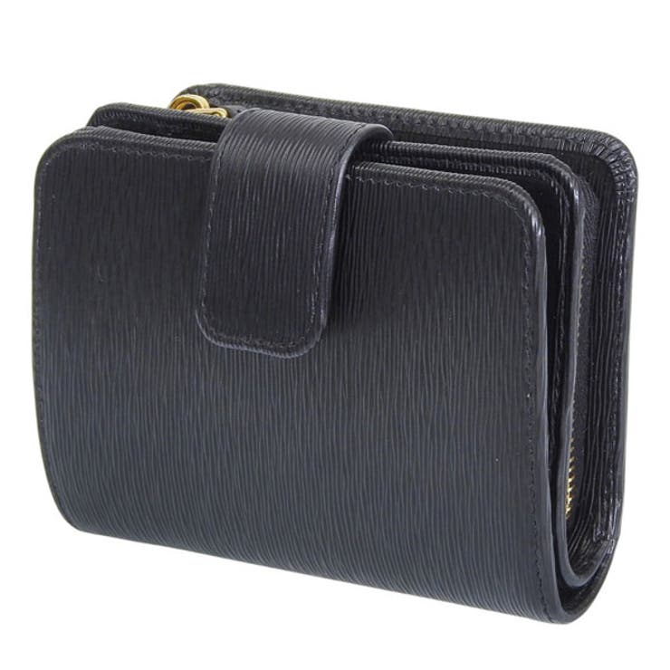 【美品】プラダ　PRADA ウォレット PRADA プラダ 二つ折り財布 メンズ ブラック 2MO738 2BBE F0002
