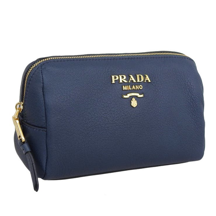 新品 プラダ PRADA ポーチ チェルヴォ ネロ PRADA プラダ CERVO コスメ ポーチ 小物入れ[品番：SESB0020404