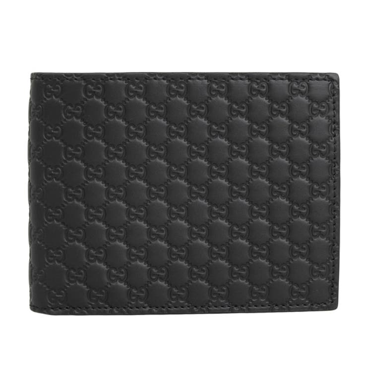最新発見 GUCCI グッチ マイクロ グッチシマ 二つ折り 財布 レザー[品番 小物