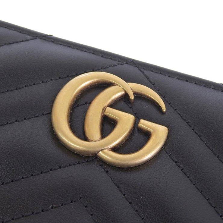 GUCCI グッチ GG マーモント ラウンドファスナー 長財布 レザー