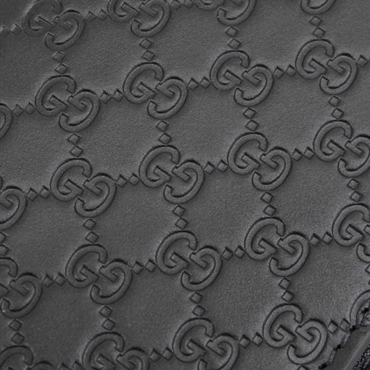 GUCCI グッチ マイクロ グッチシマ 二つ折り 長財布 レザー[品番