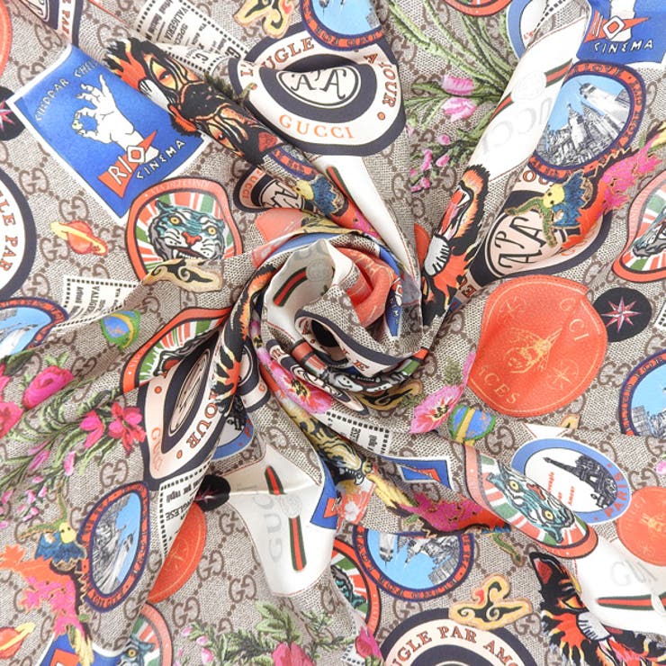 GUCCI グッチ タイガープリント スカーフ[品番：SESB0016340 