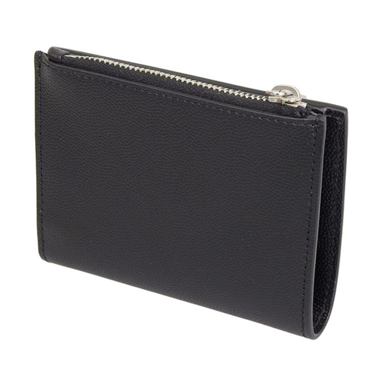 SAINT LAURENT 二つ折り財布 黒 レザー 美品