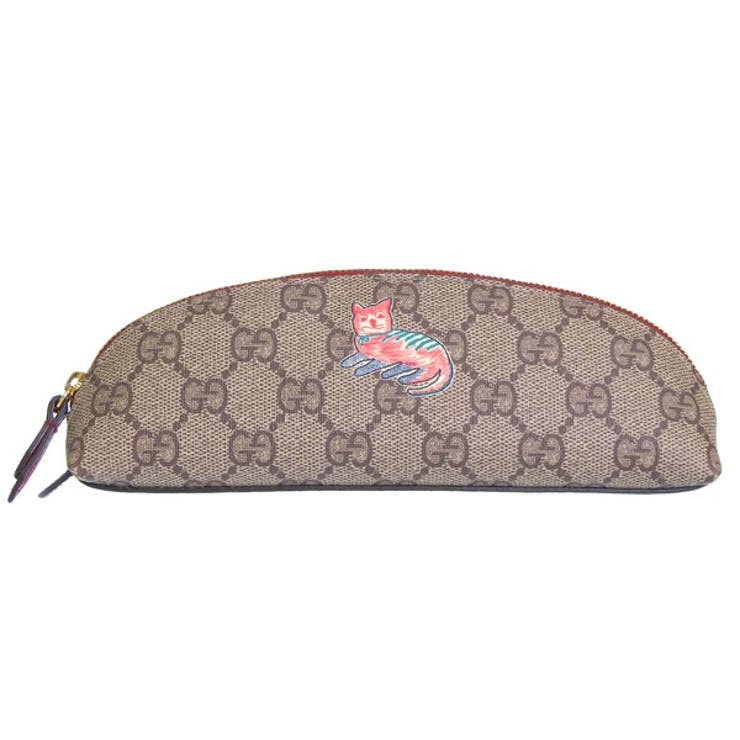 GUCCI グッチ GG スプリーム ネコ ペンケース ポーチ 小物入れ