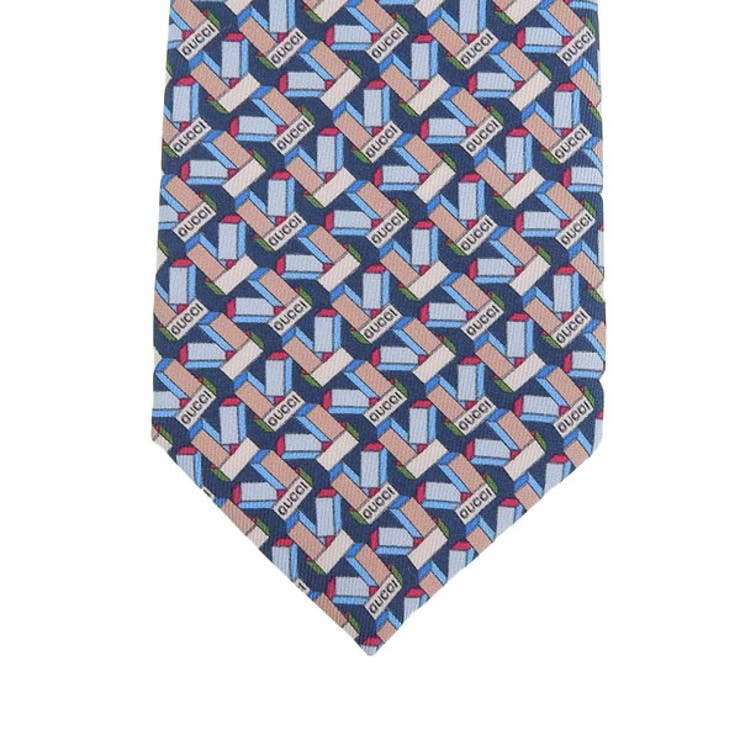 GG シルクジャカード ネクタイブルー＆レッド | GUCCI公式