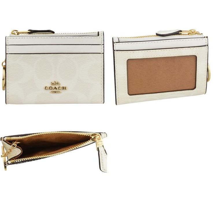 14)カーキ×ライトコーラル】COACH コーチ カードケース[品番