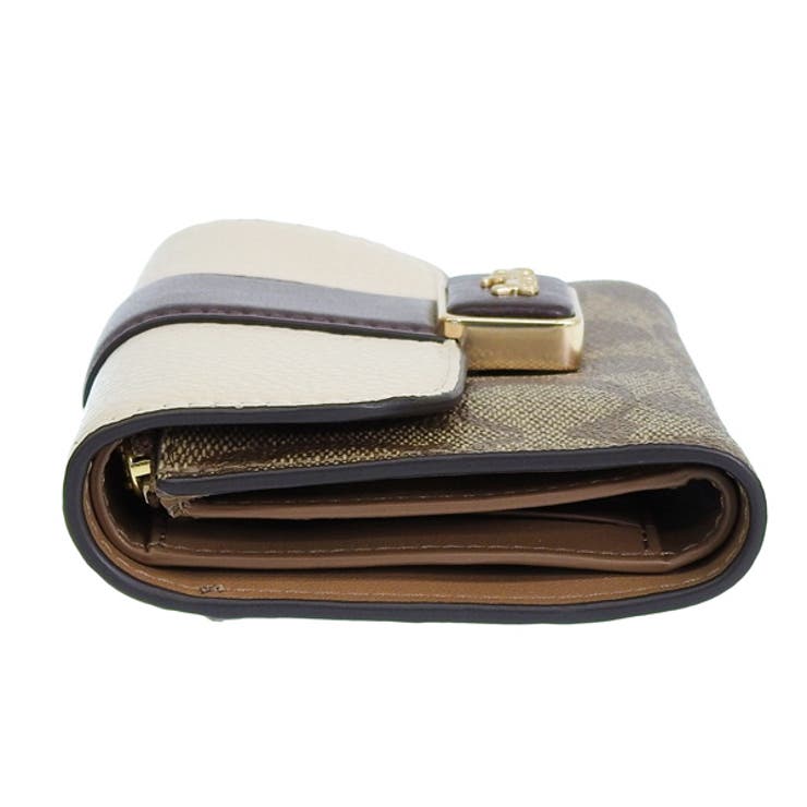 COACH コーチ MED GRC WALLET 三つ折り財布 ブラック 折り財布