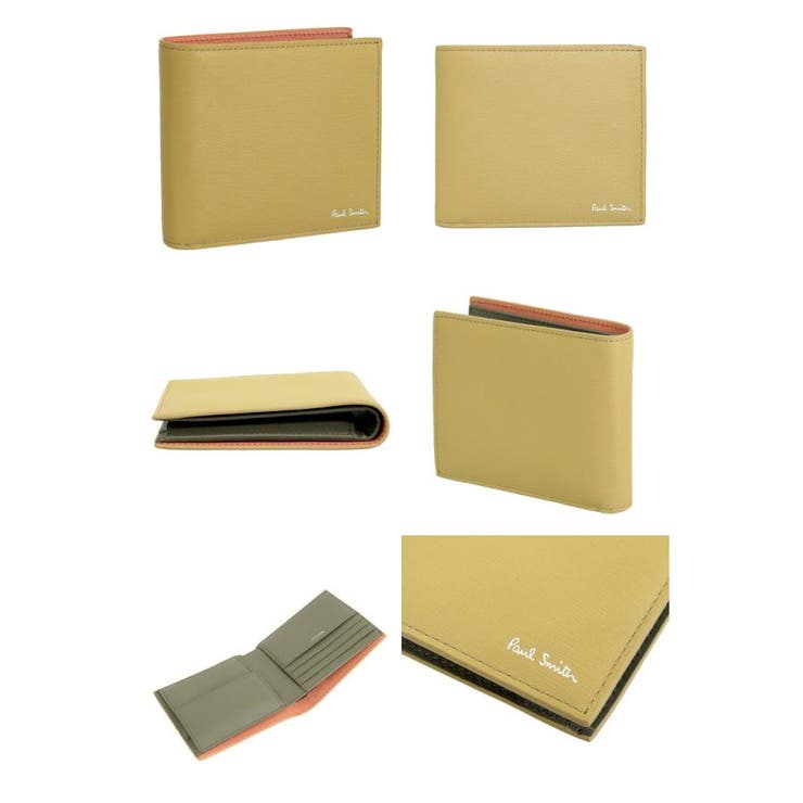 新品未使用 Paul Smith ロゴ マルチストライプ 折り財布 ベージュ Paul Smith ポールスミス 財布 二つ折り メンズ マルチ