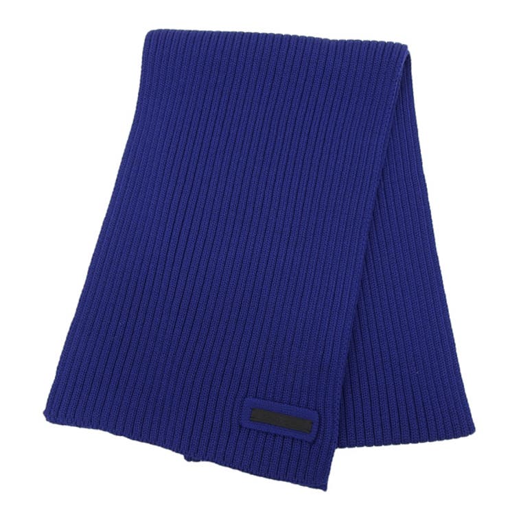 PRADA ネイビーヴァージンウールマフラー PRADA プラダ ヴァージンウール マフラー[品番：SESB0018427