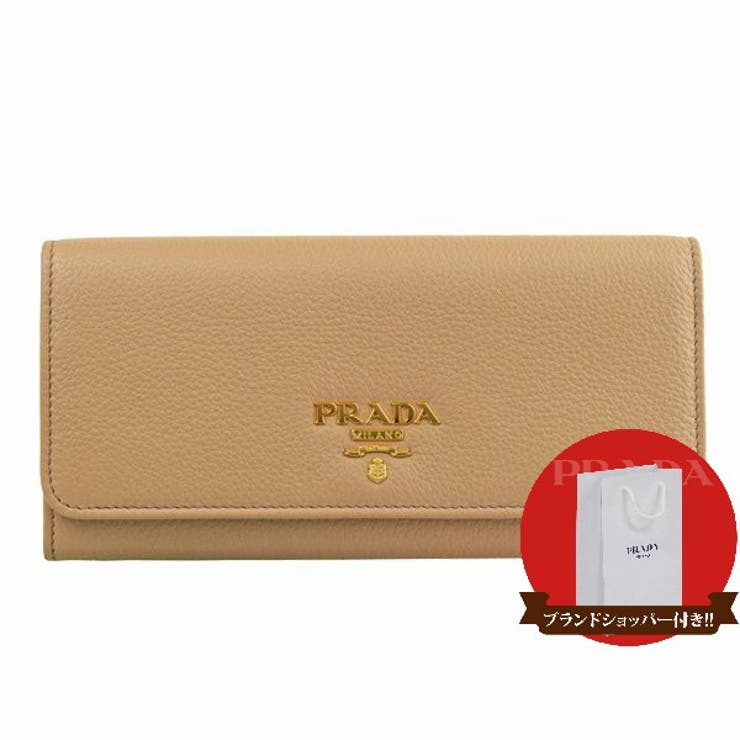 プラダ 二つ折り財布 正規品 （PRADA(プラダ) / 二つ折り長財布/レザー  