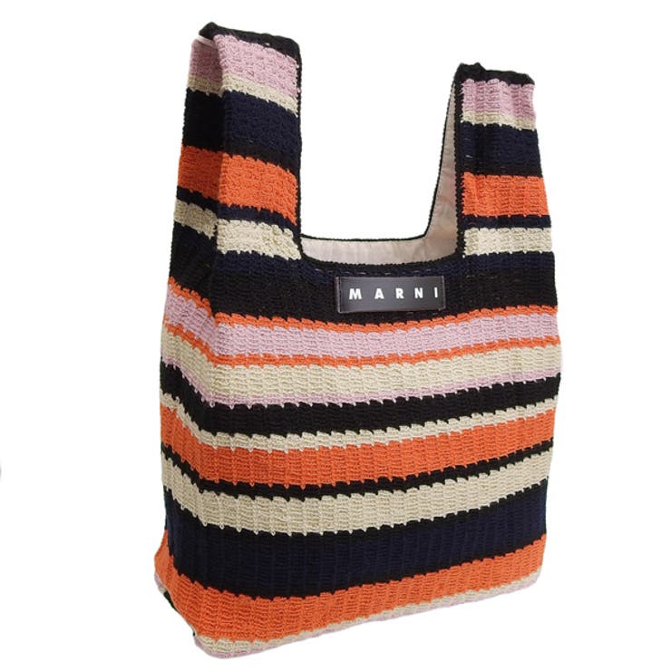 MARNI マルニ□未使用級】トートバッグ ポーチ ロゴ オールレザー A4