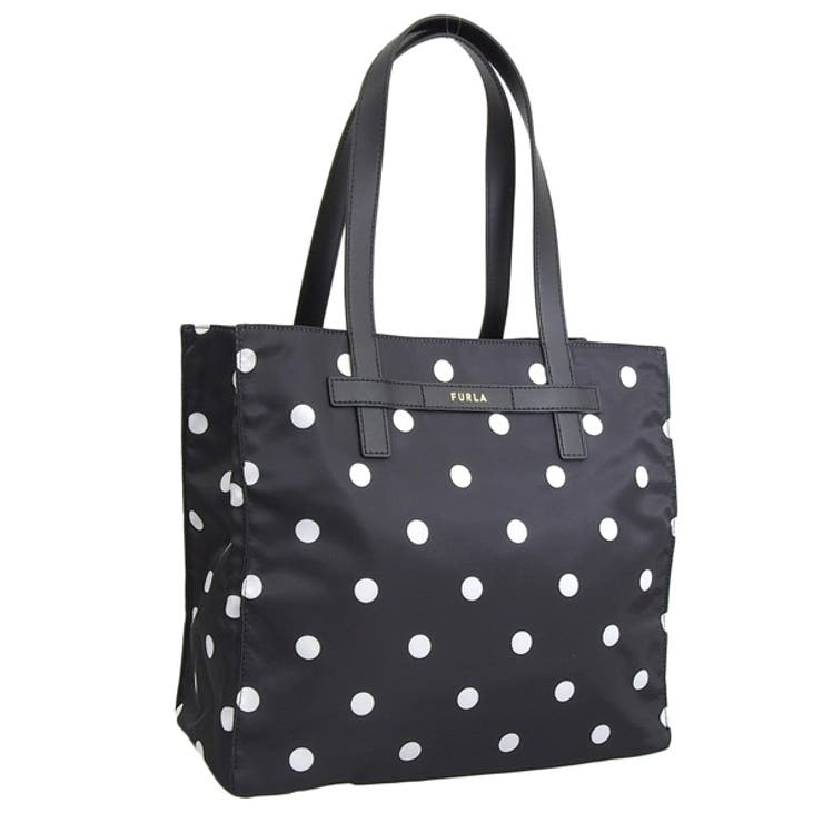 FURLA フルラ デニム＆ボーダー リバーシブル オープントートバッグ