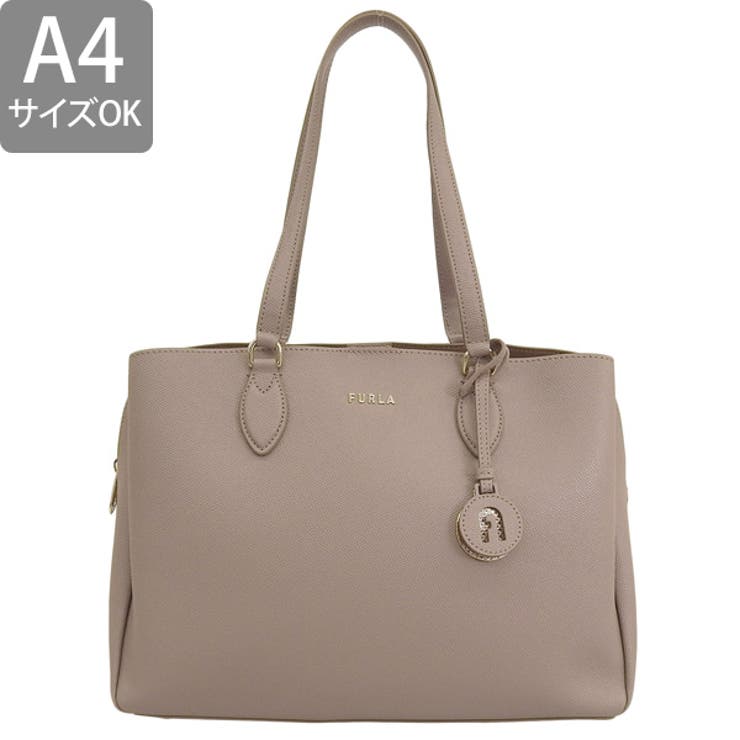 値下げ　FURLA フルラ　ツィード✖️レザー トートバッグ　春色 値下げ FURLA フルラ ツィード✖️レザー トートバッグ 春色
