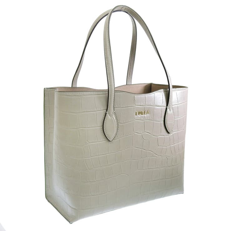 FURLA フルラ ３室 大容量 A4◎ レザー トート クロコ　型押し 肩掛け 楽天市場】【中古】【バッグ】FURLA フルラ 型押しクロコダイル