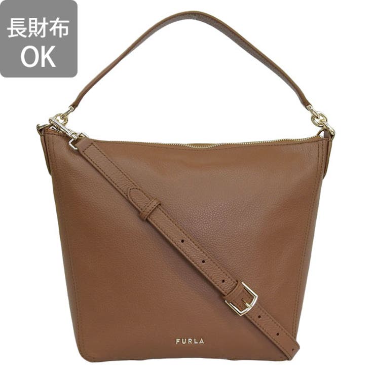 FURLA ATENA M HOBO BAG ブラウン レザー 2WAY