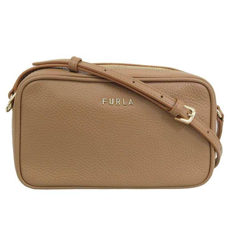 FURLA うーむ フルラ ハンドバッグ 鞄 茶色 レザーバック