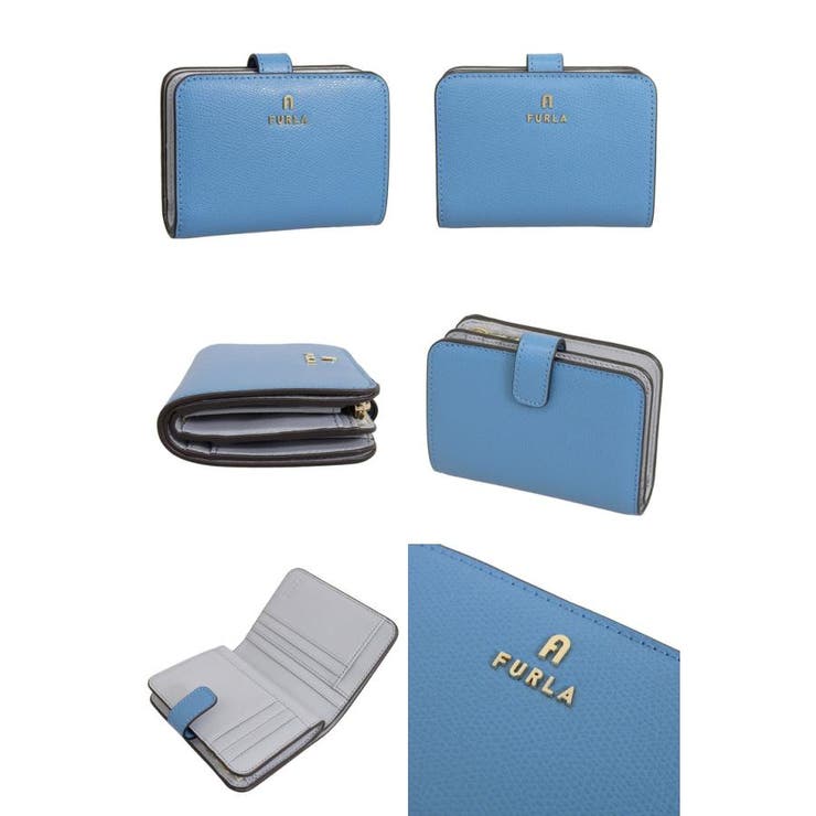 新品　FURLA フルラ　二つ折り財布 ライトブルー FURLA フルラ Furla Camelia コンパクト財布 S LAGUNA ライト