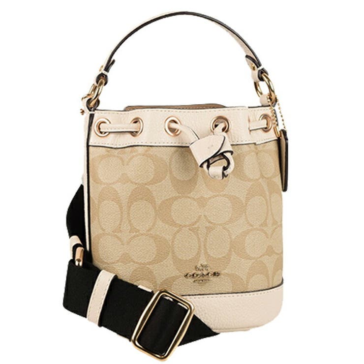 ☆COACH レディース Dempsey 引き紐付きバケツ 15インチ