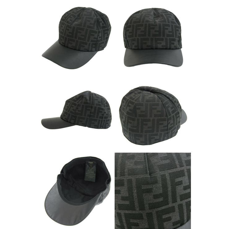 フェンディリバーシブルキャップ FENDI Lサイズ フェンディ CANVAS PELLE キャップ(リバーシブル