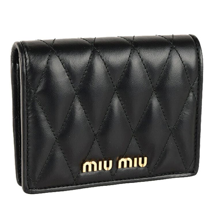 miumiu SOFT CALF BIKER 二つ折り財布 MiuMiu ミュウミュウ SOFT CALF 二つ折り財布[品番：SESB0011923