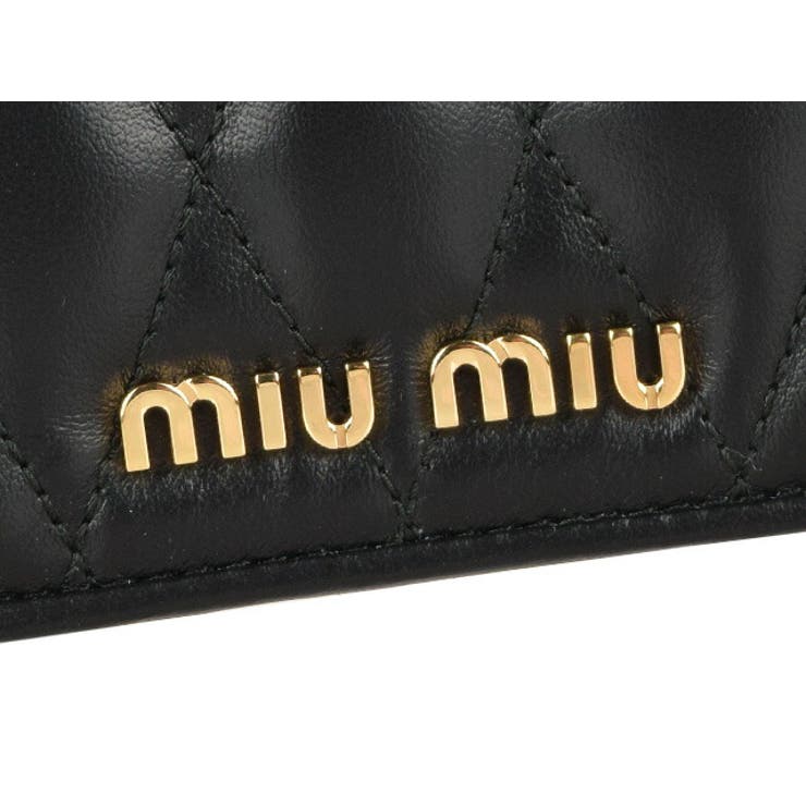 miumiu SOFT CALF BIKER 二つ折り財布 MiuMiu ミュウミュウ SOFT CALF 二つ折り財布[品番：SESB0011923
