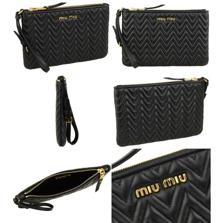 【カジュアル×ラグジュアリー】Miu Miu ポーチ&ポシェット 洗練 MiuMiu ミュウミュウ ポーチ リストレット[品番：SESB0009485