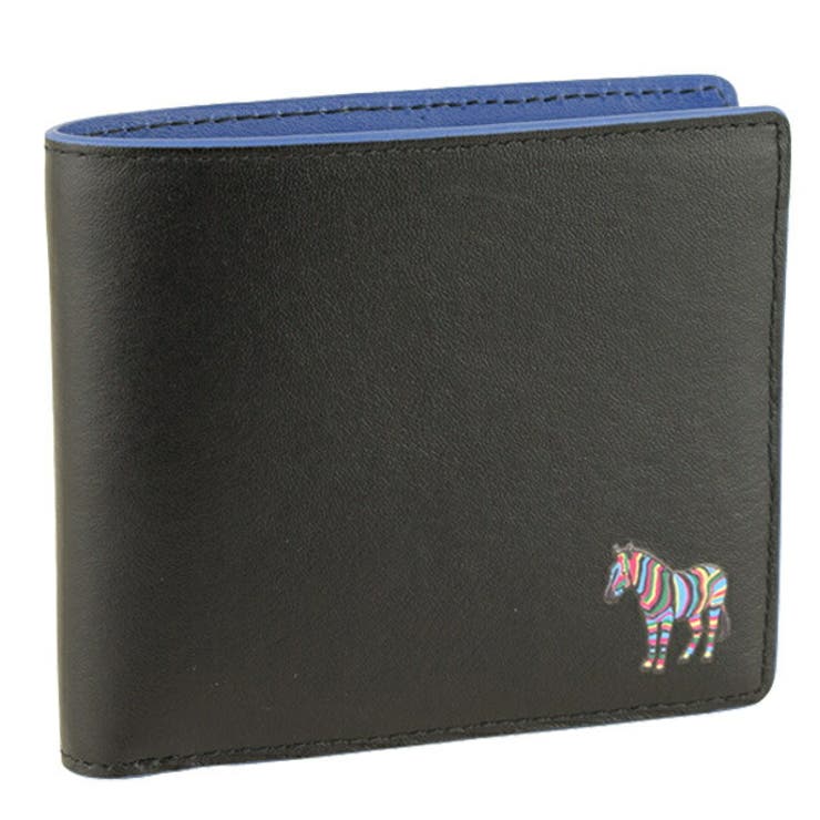 Paul Smith 二つ折り財布 ブラック　223787 ポールスミス Paul Smith 二つ折り財布 PSライン （ブラック
