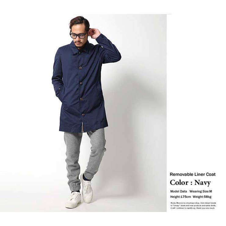 ショップコート メンズ ステンカラーコート[品番：OE000002873]｜Rocky
