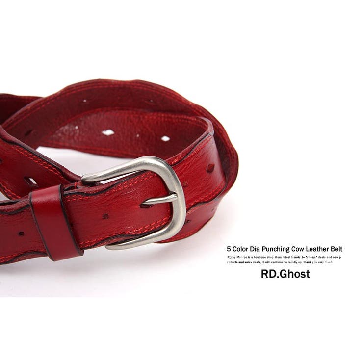 OLD ENGLAND レッド 牛革 ハラコ　ベルト サイズ71〜81 OLD ENGLAND レッド 牛革 ハラコ ベルト サイズ71〜81（大きい