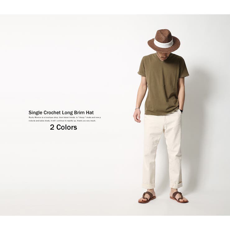 ハット メンズ 麦わら ストローハット 中折れ ブリムハット 51 品番 Oe Rocky Monroe ロッキーモンロー の メンズファッション通販 Shoplist ショップリスト