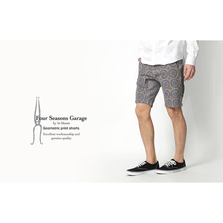 20AW ISSEY MIYAKE MEN 変形 総柄 幾何学 ハーフパンツ