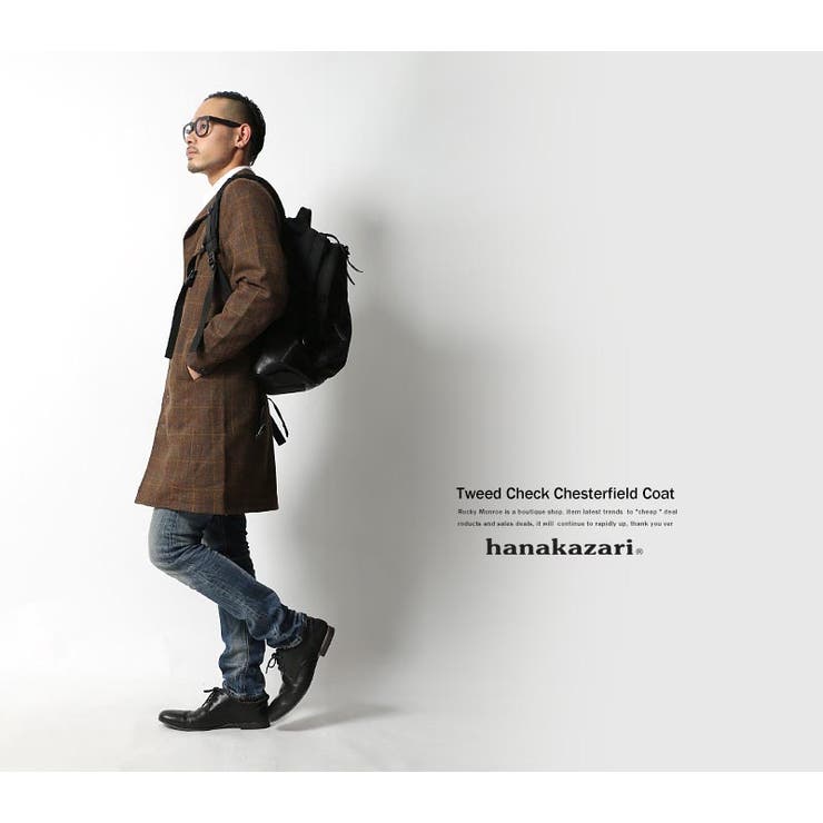 チェック柄ウールツイードミックスチェスターコート メンズ ロングコート 品番 Oe Rocky Monroe ロッキーモンロー の メンズファッション通販 Shoplist ショップリスト