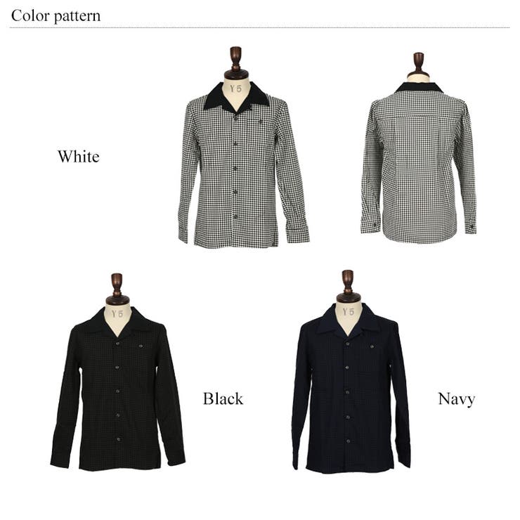 Engineered Garments オープンカラーシャツ 長袖 千鳥格子 Engineered Garments(エンジニアードガーメンツ) / オープン