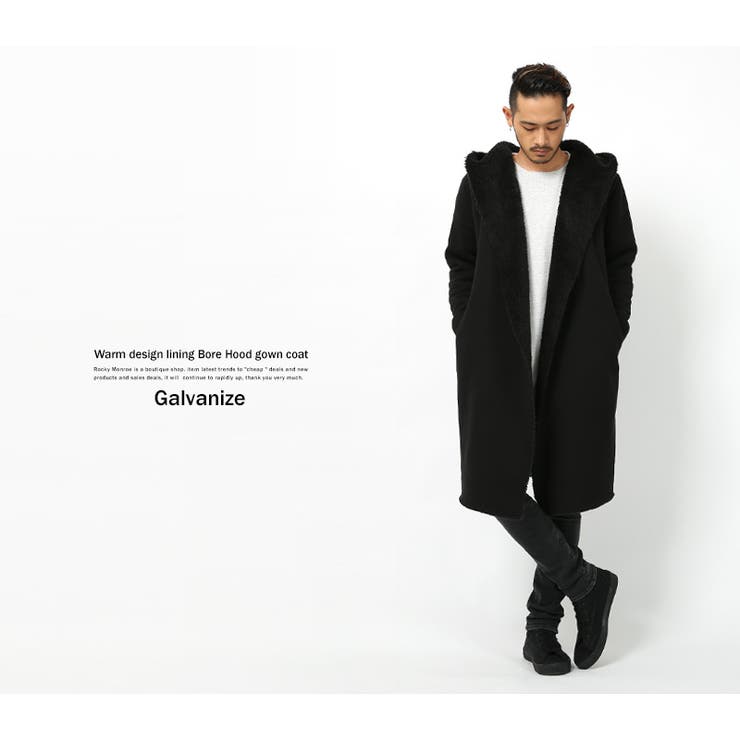 ガウンコート メンズ グレー[品番：OE000003762]｜Rocky Monroe