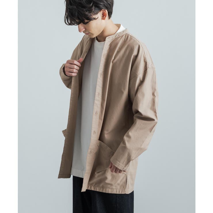 バンドカラーシャツ ガーデニングシャツ シャツコート[品番
