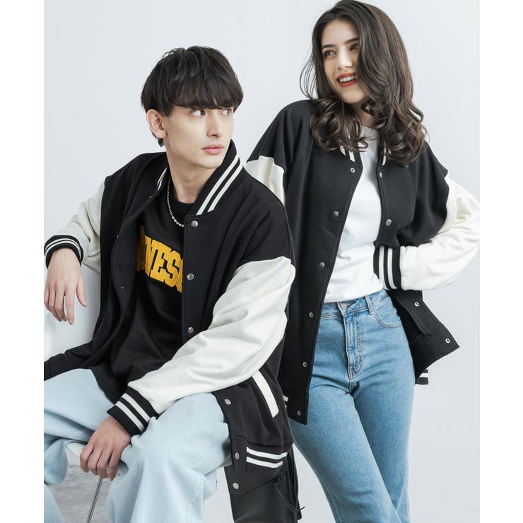 ブラック×オフ | スタジャン メンズ レディース | Rocky Monroe