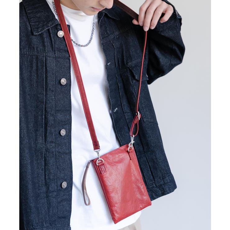 レッド | ミニショルダーバッグ 縦型 メンズ | Rocky Monroe