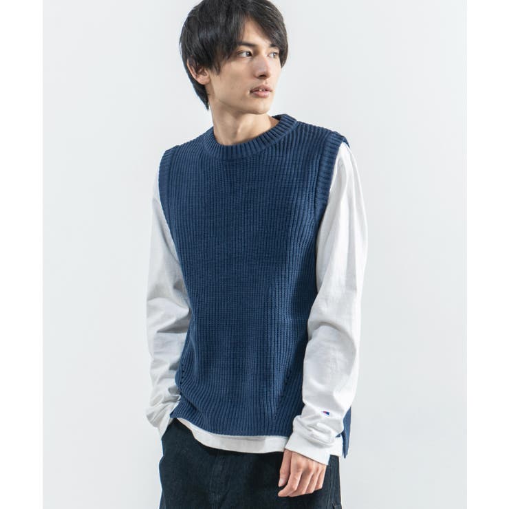 ニットベスト メンズ 畦編み[品番：OE000003949]｜Rocky  Monroe（ロッキーモンロー）のメンズファッション通販｜SHOPLIST（ショップリスト）