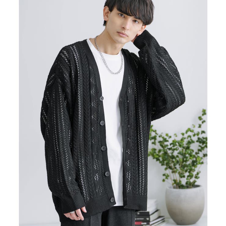 8月8日までメゾンドリーファーロングニットカーディガンCLANE ameri CHILD WOMAN - Dot and Stripes △AMOSSAミラノリブ BIGパフ