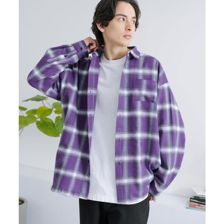 ネルシャツ オンブレチェック フランネル[品番：OE000007148]｜Rocky