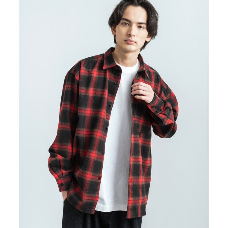 ネルシャツ オンブレチェック フランネル[品番：OE000007122]｜Rocky