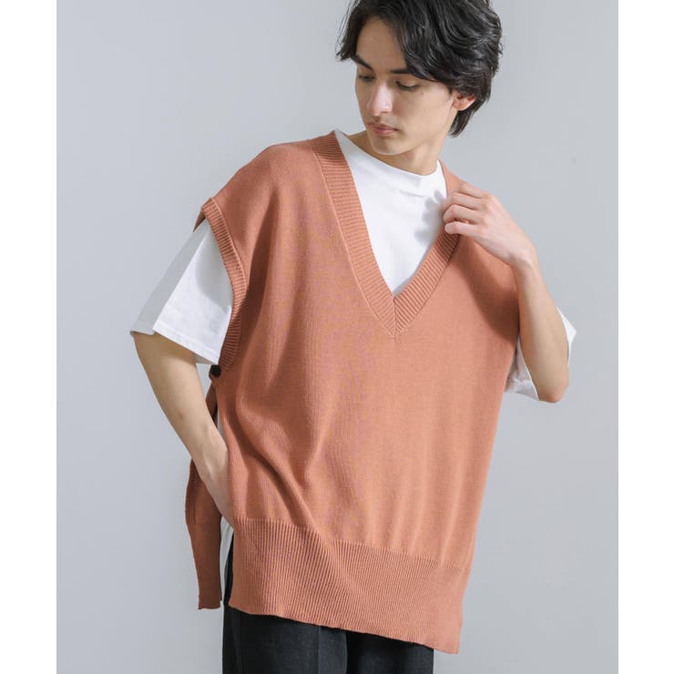 なお様キャメルゴールド綿ローンジップべスト 2549203460-15-10.jpg