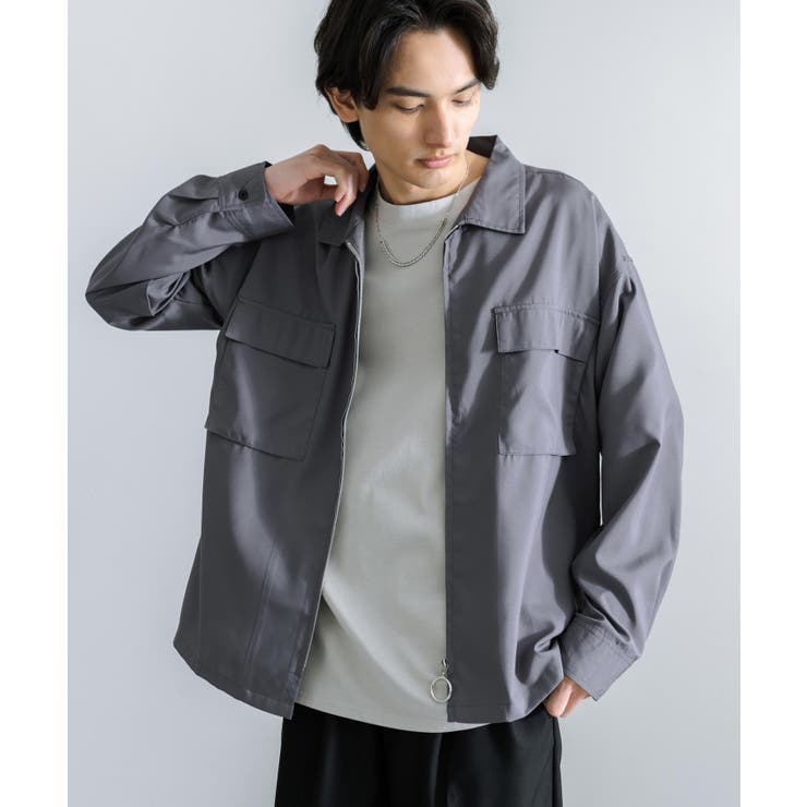 シャツジャケット 長袖 フルジップ[品番：OE000007261]｜Rocky  Monroe（ロッキーモンロー）のメンズファッション通販｜SHOPLIST（ショップリスト）