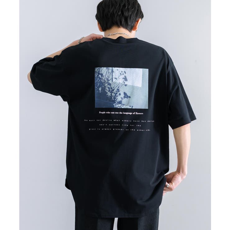 半袖Tシャツ プリント刺繍 オーバーサイズ[品番：OE000007348