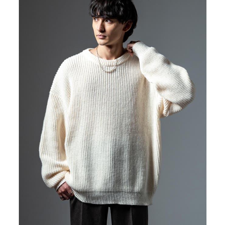 JohnUndercover オフホワイト オーバーサイズニット ニット