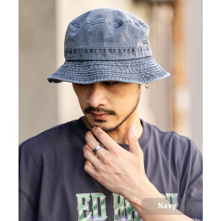 NEWHATTAN ネイビー バケットハット S/M チャレンジャー NEWHATTAN ネイビー バケットハット S/M チャレンジャー