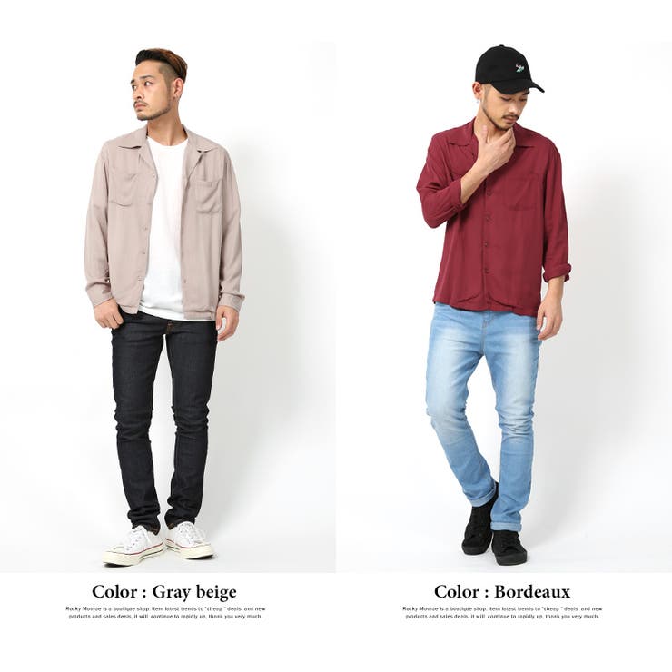 ♛the King / オープンシャツ♛ カラー / ワインレッド M オープンカラーシャツ ワインレッド｜Yahoo!フリマ（旧PayPay
