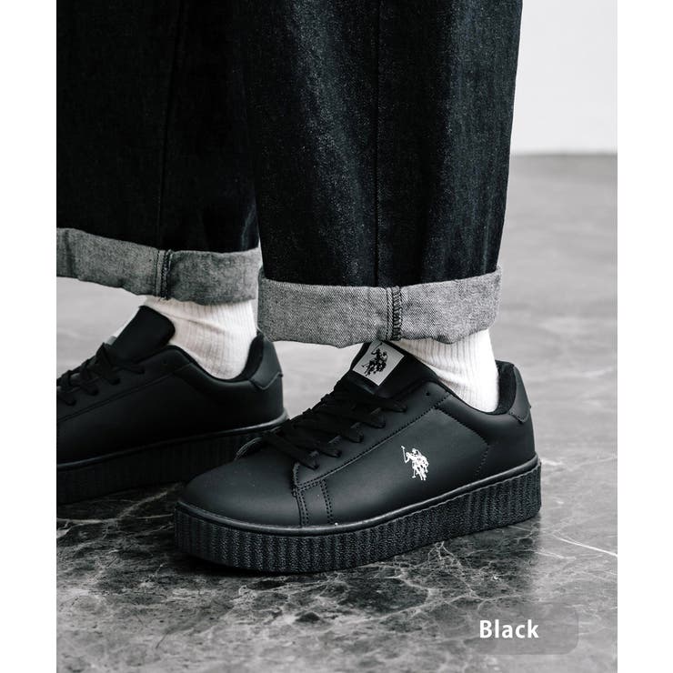 ブラック | USPOLOASSN スニーカー 厚底 | Rocky Monroe